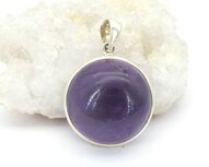 Amethist hanger in zilver 