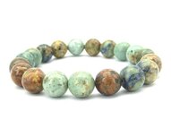 Powerbead armband Azuriet/Malachiet 10 mm