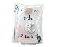 Love you to the moon geschenkzakje (incl. zwarte fluwelen buidel)