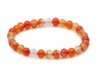 Powerbead armband Carneool 8 mm (bredere pols)