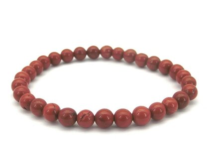 Powerbead armband rode Jaspis 6 mm