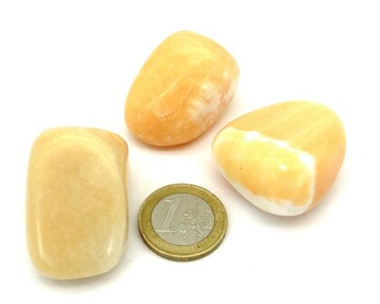 Gele Calciet Knuffelsteen 35-40 gram