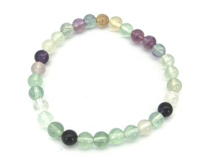 Powerbead armband Fluoriet 6 mm