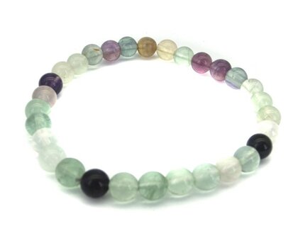 Powerbead armband Fluoriet 6 mm