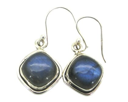Labradoriet oorbellen in 925 zilver (in geschenkdoosje)