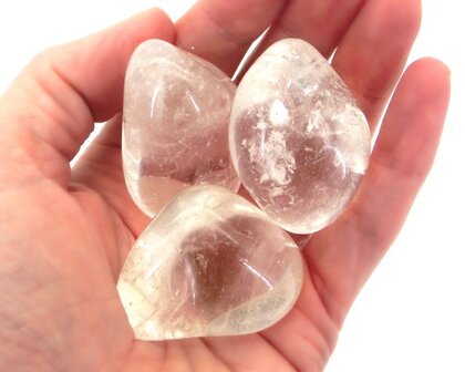 Bergkristal knuffelsteen 30-45 gram (maat XL) 