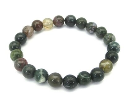 Powerbead armband India Agaat (8 mm)
