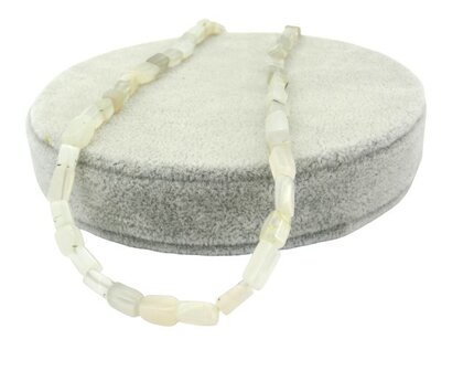 Maansteen ketting met zilveren slotje (45 cm)