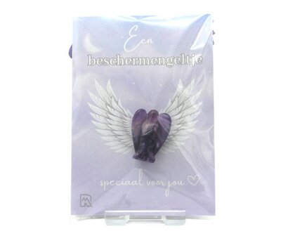 Beschermengel geschenkzakje (incl. paarse fluwelen buidel)