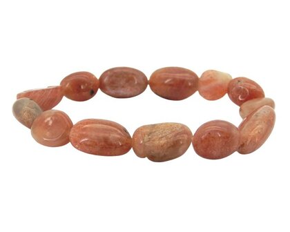 Trommelsteen armband Zonnesteen 10-12 mm