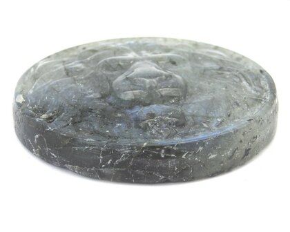 Talisman Leeuwenhoofd Labradoriet  (symbool van moed en kracht)