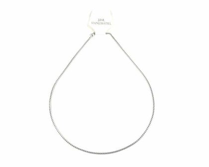 Edelstaal ketting 50 cm, 2 mm dik