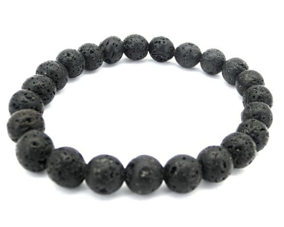 Powerbead armband Lava 8 mm