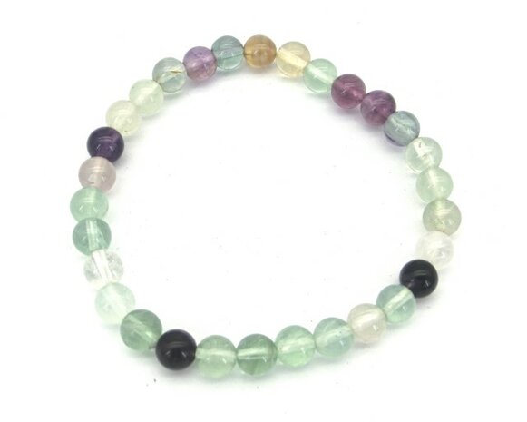 Powerbead armband Fluoriet 6 mm