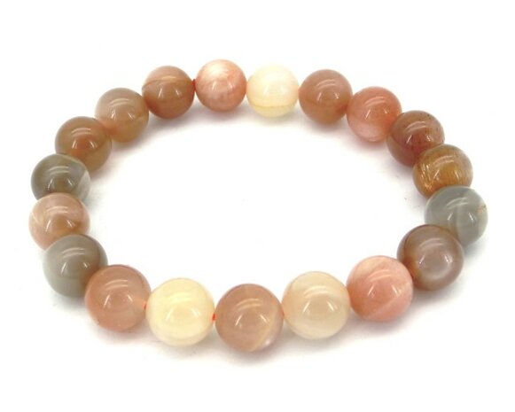 Powerbead armband Maansteen (10 mm)