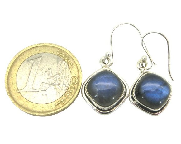 Labradoriet oorbellen in 925 zilver (in geschenkdoosje)