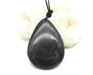 Regenboog Obsidiaan hanger aan koord Regenboog Obsidiaan hanger aan koord