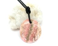 Rhodochrosiet hanger aan koord Rhodochrosiet hanger aan koord