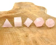 Heilige Geometrie-set Rozenkwarts 5 delig Heilige Geometrie-set Rozenkwarts 5 delig