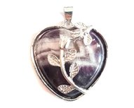 Amethist hart hanger Amethist hart hanger