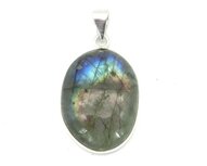 Lavendel Labradoriet hanger in zilver Lavendel Labradoriet hanger in zilver