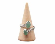 Groene Aventurijn ring in zilver gezet (verstelbaar) Groene Aventurijn ring in zilver gezet (verstelbaar)