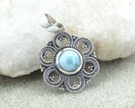 Larimar hanger in zilver Larimar hanger in zilver