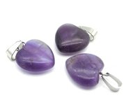 Amethist hanger hartje mini Amethist hanger hartje mini
