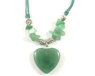Hart ketting Groene Aventurijn Hart ketting Groene Aventurijn