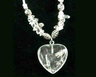 Hart hanger/ketting Bergkristal Energie en kracht Hart hanger/ketting Bergkristal Energie en kracht