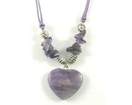 Hart hanger/ketting Amethist Rust en inzicht Hart hanger/ketting Amethist Rust en inzicht