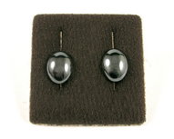 Oorknopjes Hematiet ovaal 8mm Oorknopjes Hematiet ovaal 8mm
