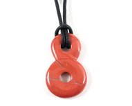 Rode Jaspis hanger oneindige acht aan koord Rode Jaspis hanger oneindige acht aan koord