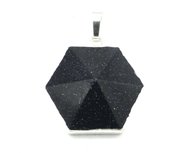 Blauwe Goldfluss hexagoon hanger Blauwe Goldfluss hexagoon hanger
