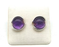 Oorknopjes Amethist in zilver Oorknopjes Amethist in zilver